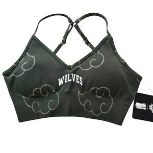 Darc Sport Naruto Shippuden Wolves Cloud Loyalty Everson Sports Bra Pine Green M